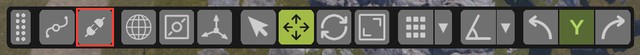 The transform widget with the Sockets button marked